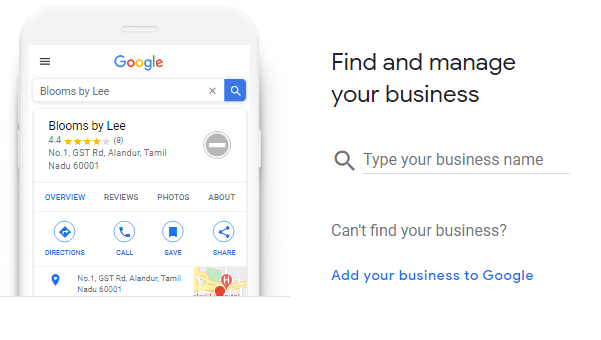 Find Business on Google My Business
