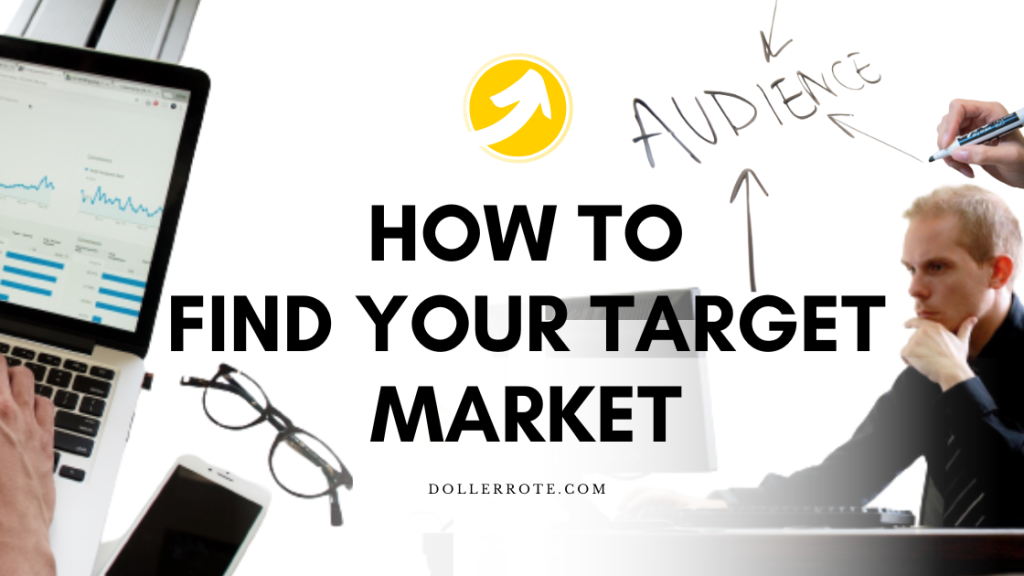 Image of a target market with arrows pointing towards it, representing how to find your target market